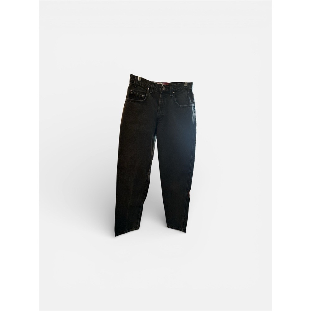 Vintage Levi's 545 Loose Fit Straight Jeans Men's Size 32x30 Black ORANGE TAB